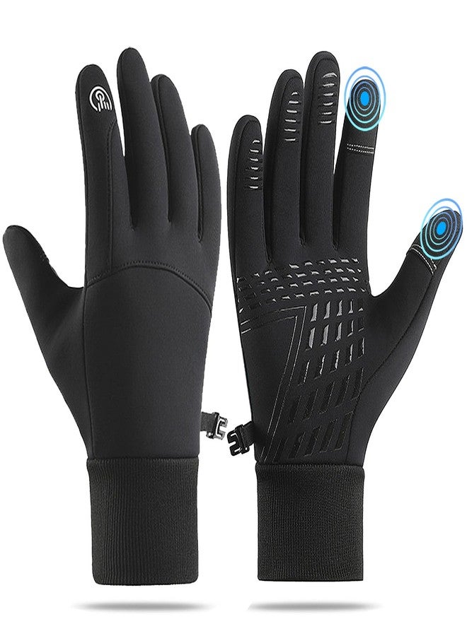 viofre Winter Gloves Women Men for Cold Weather with Touchscreen Fingers Warm Gloves for Men Women Black Waterproof Workout Mens Motorcycle Glove Thermal Heated Driving Glove for Cycling Running Ski Snow, M - Image 1